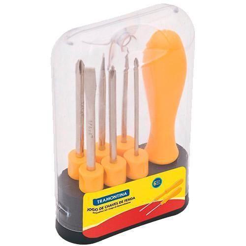 Jogo de Chaves de Fenda Tramontina com Pontas Intercambiáveis 6 peçasTramontina